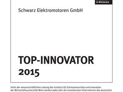 Urkunde Top-Innovator 2015